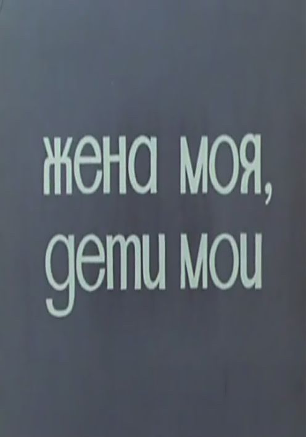 Жена моя, дети мои (1978)